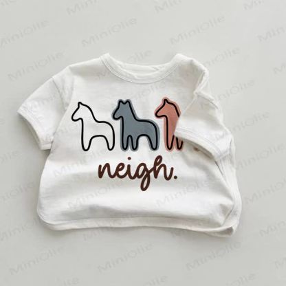 ヒヒーン。子馬の白い貝殻プリントTシャツ - 白 - 18～24ヶ月 - image 1
