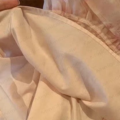 幼児用女の子用ピンクフラワービーズメッシュDress - image 7