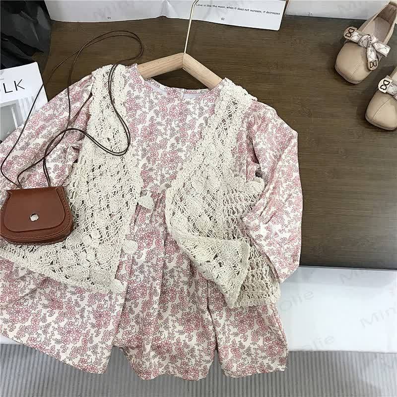 幼児用女の子用フラワーDress - ピンク - 10歳 - image 4