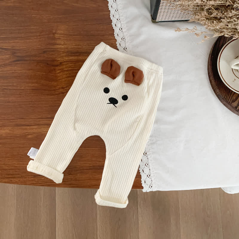 女の子用猫柄レギンス - ベージュ - 2～3歳 - image 5