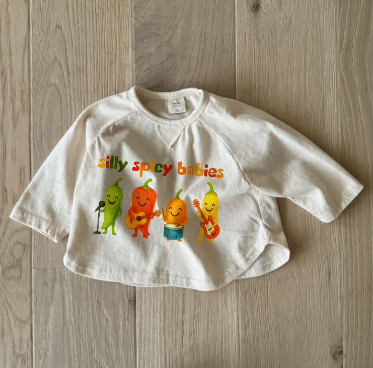 SILLY SPICY BABIESベビーチリ ホワイトTシャツ - 白 - 5歳 - image 1