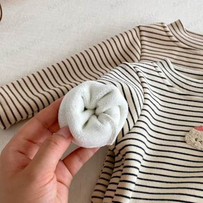 ベビー 幼児 女の子 ストライプ フリース Tシャツ - image 5