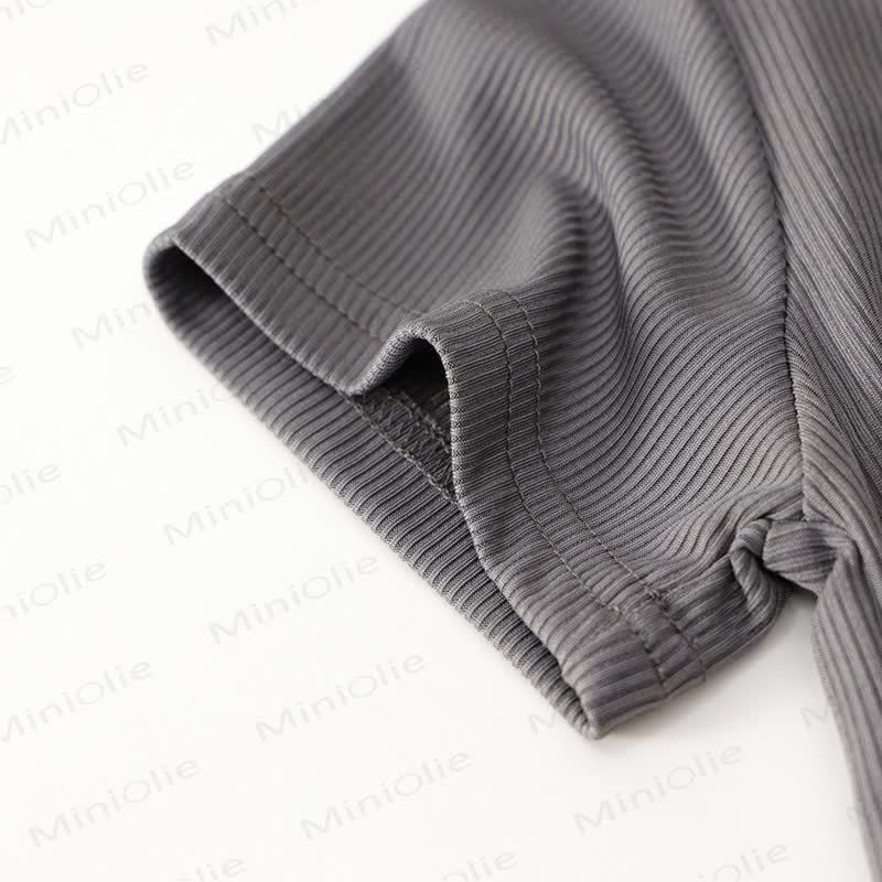 幼児用ニット半袖トップスとフレアパンツの2ピースセット - image 16