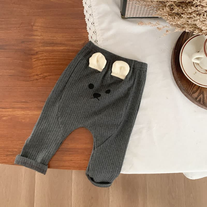 女の子用猫柄レギンス - グレー - 2～3歳 - image 6