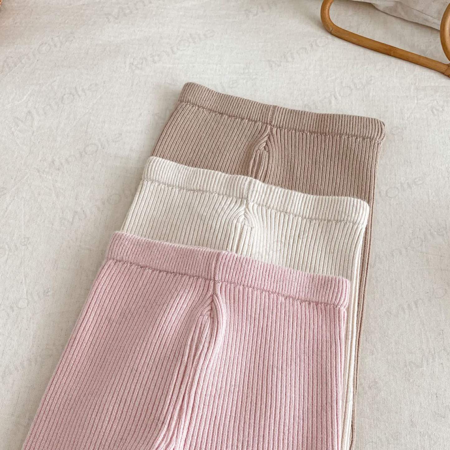 ベビー幼児女の子用刺繍入りウサギ柄ニットレギンス - image 7