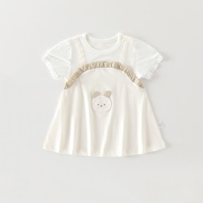 ベビー・幼児用女の子向け半袖サマーDress - グリーンラビット - 18～24ヶ月 - image 6