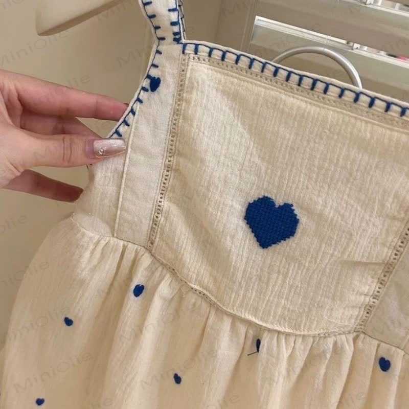 ベビー幼児用ハートベージュストラップDress  - image 3