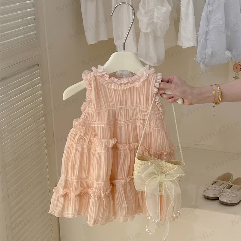 幼児用ベビーガールズノースリーブティアードDress - image 3