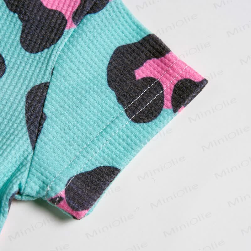 ベビーレオパード柄ワッフル2点セット - image 3