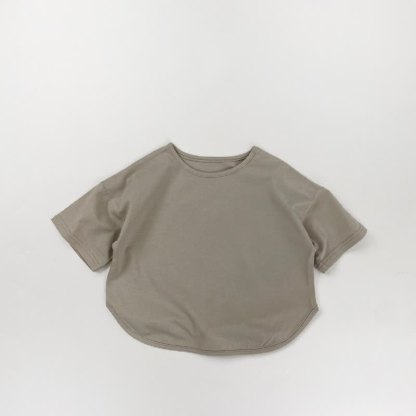 幼児用女の子向け無地カジュアルTシャツ - ベージュ - 6-7.5T - image 6