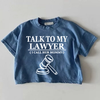 TALK TO MY LAWYER　ベビーブルーのTシャツ - 青 - 18～24ヶ月 - image 1