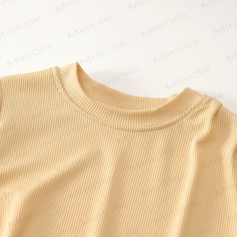 幼児用ニット半袖トップスとフレアパンツの2ピースセット - image 10