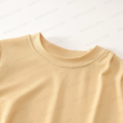 幼児用ニット半袖トップスとフレアパンツの2ピースセット - image 10