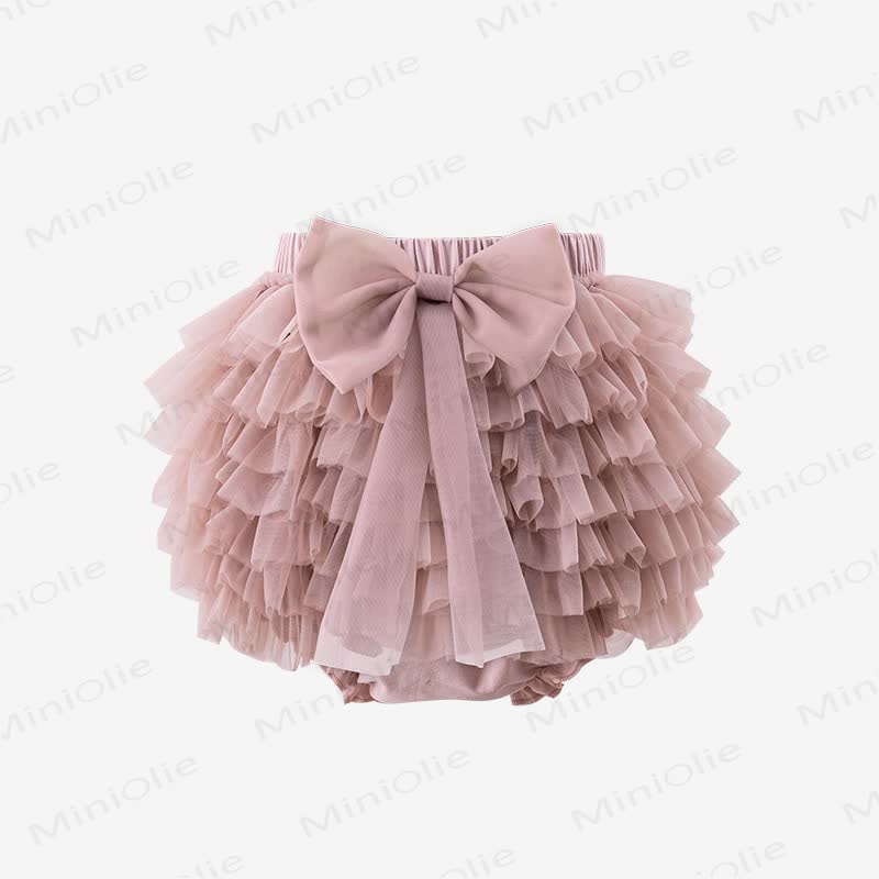 幼児用女の子用リボンチュールバブルDress - ライトピンク - 4～5歳 - image 4