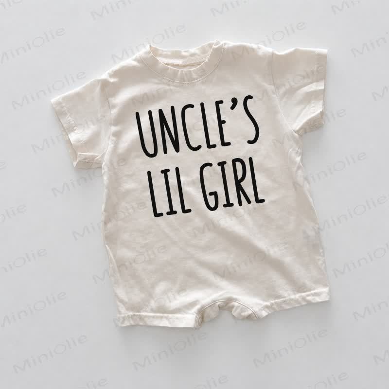 UNCLE'S LIL GIRL用ホワイトプリントロンパース - 白 - 18～24ヶ月 - image 1