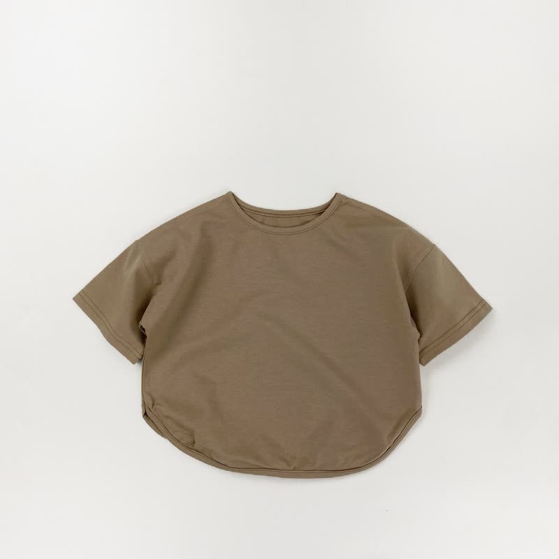 幼児用女の子向け無地カジュアルTシャツ - カーキ - 6-7.5T - image 4