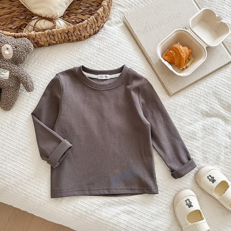 キッズ用無地ベースレイヤーソフトTシャツ - コーヒー - 12歳 - image 18