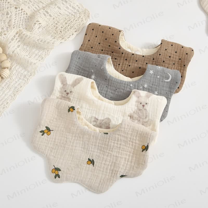 コットンモスリン 肌に優しい吸水性スタイ 1枚 - image 1