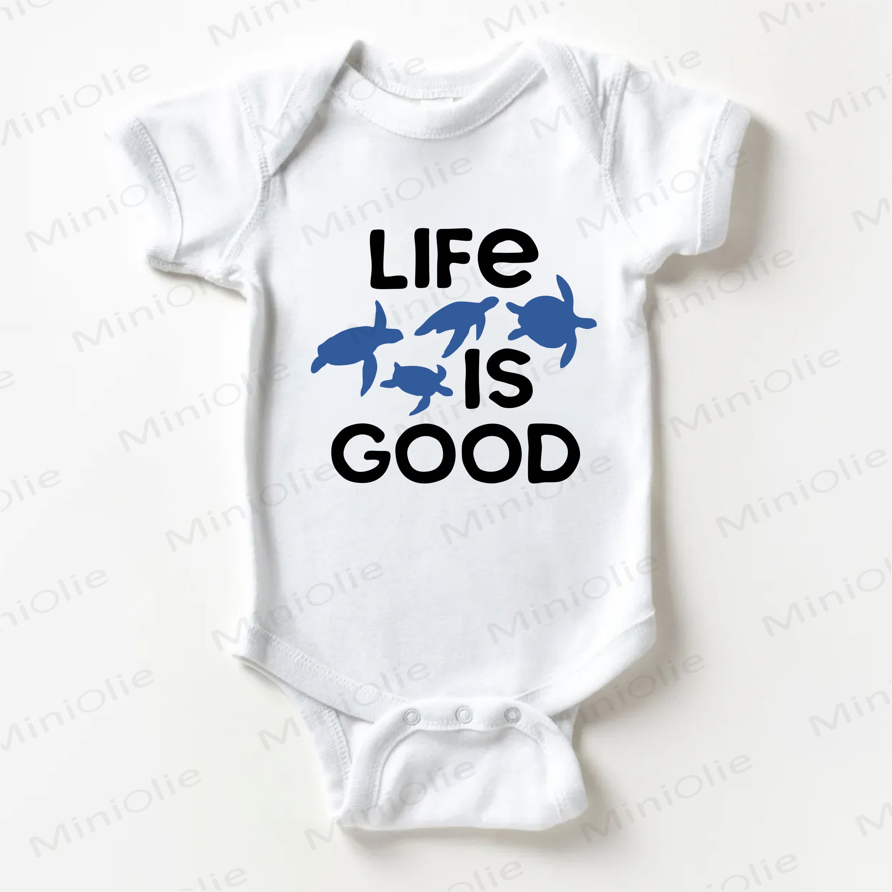 LIFE IS GOODベビー用ホワイトボディスーツ - 白 - 18～24ヶ月 - image 1