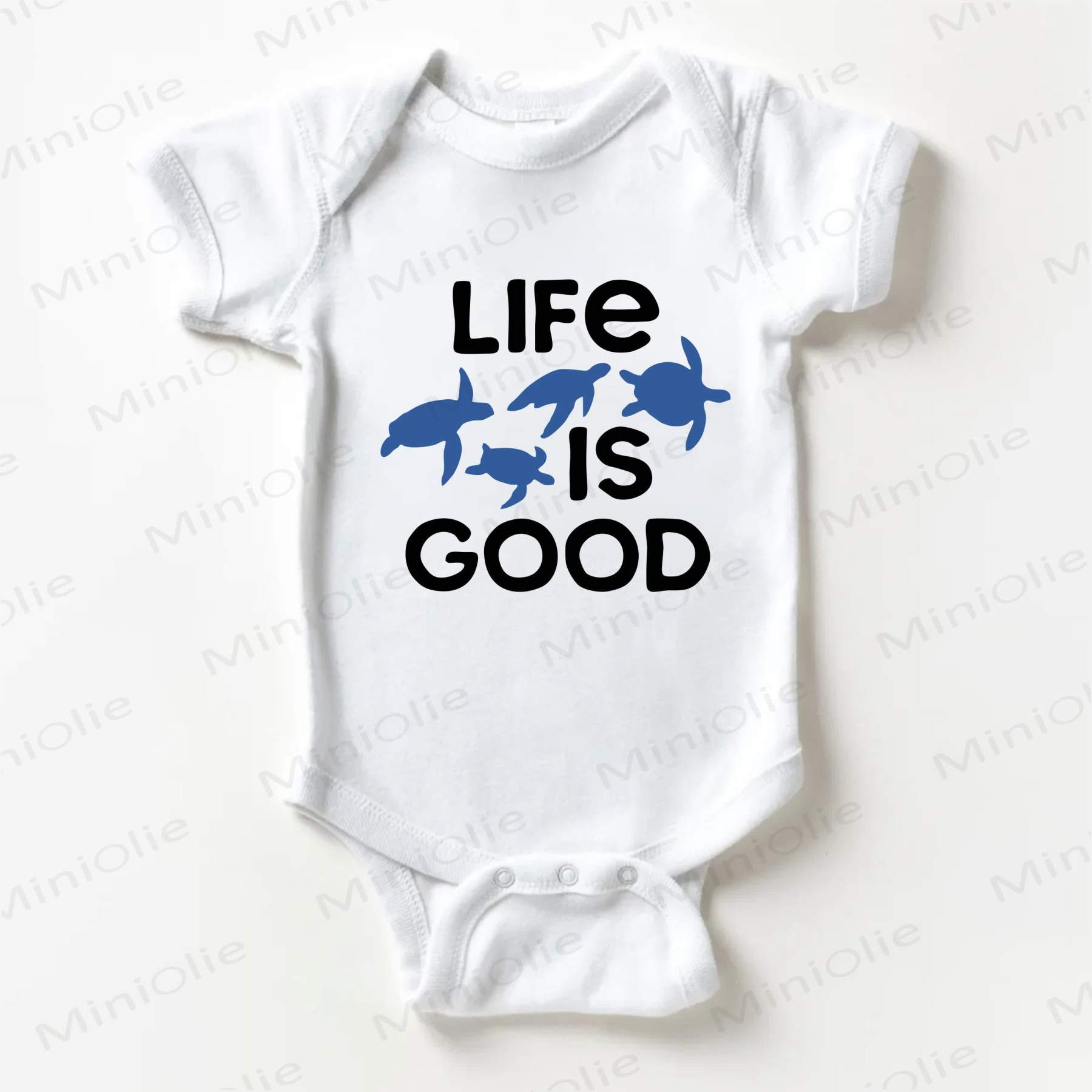 LIFE IS GOODベビー用ホワイトボディスーツ - 白 - 18～24ヶ月 - image 1