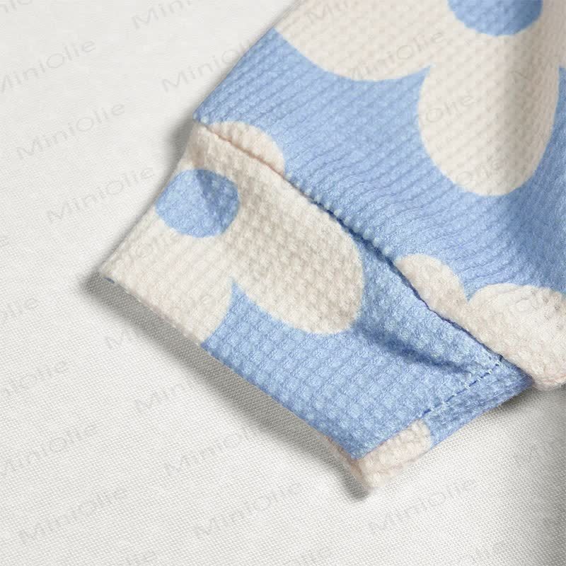 ベビー幼児用フローラルブルーワッフル2ピースセット - image 5