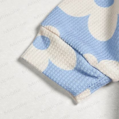 ベビー幼児用フローラルブルーワッフル2ピースセット - image 5