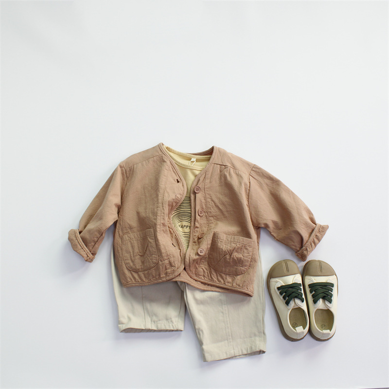 幼児用刺繍文字入り無地リラックスパンツ - image 4