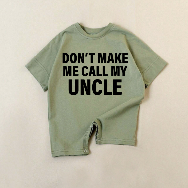 DON'T MAKE ME CALL MY UNCLEで！ベビーグリーンロンパース - 緑 - 18～24ヶ月 - image 1