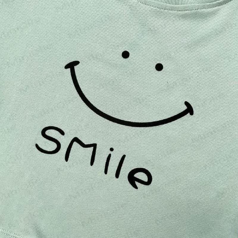 幼児用ソフトモダールスマイリーフェイスTシャツ＆ラウンジパンツ2点セット - image 8