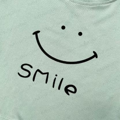 幼児用ソフトモダールスマイリーフェイスTシャツ＆ラウンジパンツ2点セット - image 8
