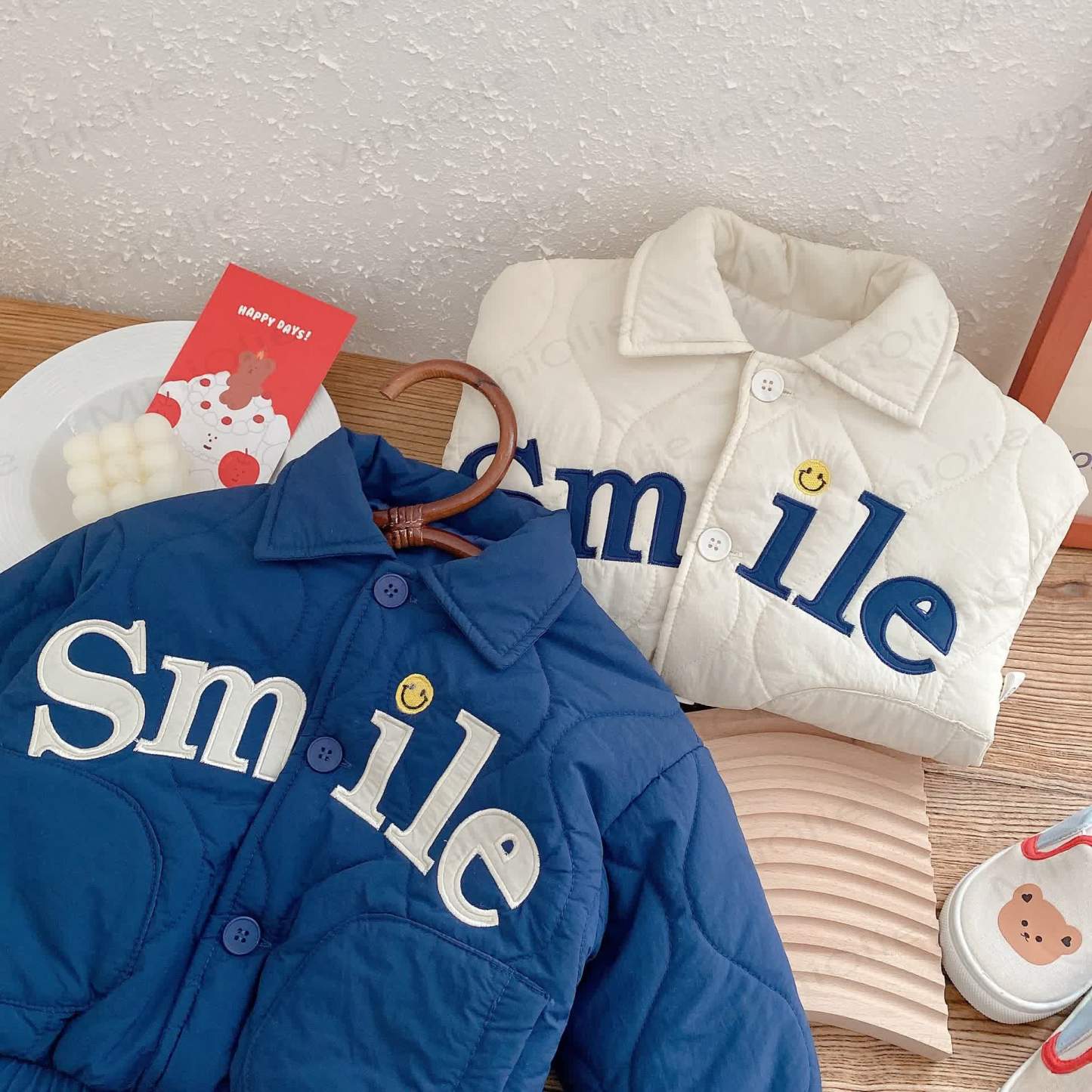 SMILE ベビー 幼児用ポロ キルティングコート - image 4