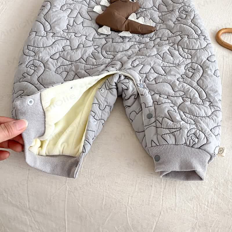 ベビー恐竜キルティングフリースロンパー - image 6