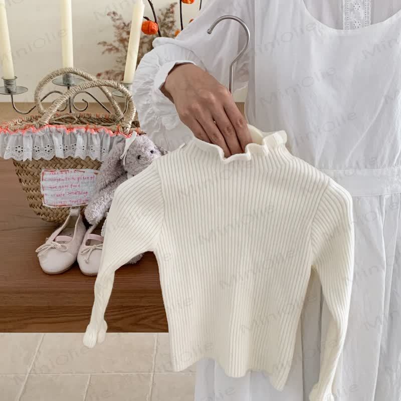 幼児用女の子用アップルデニムフリースノースリーブDress/ホワイトトップス - ホワイトトップ - 5～7歳 - image 7