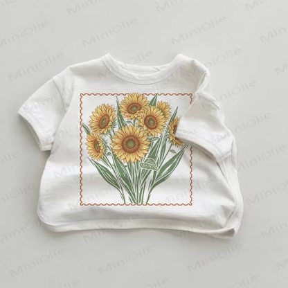 ベビーひまわり柄ホワイトTシャツ - 白 - 18～24ヶ月 - image 1