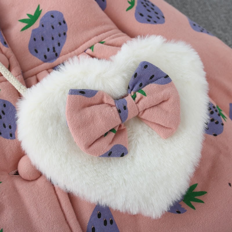 幼児用チェリーストロベリーフリース裏地コート（バッグ付き） - image 13