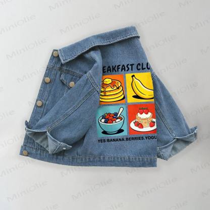 BREAKFAST CLUB幼児用朝食チェック柄デニムジャケット - 青 - 10-11歳 - image 1