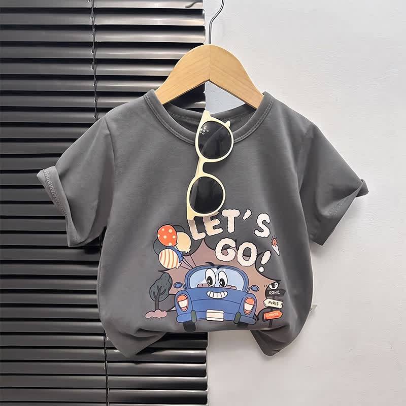 幼児用漫画柄ボックス型Tシャツ - グレーカー - 4～5歳 - image 11