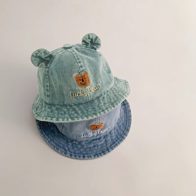 LUCKY BEAR ベビーデニムベアバケットハット - image 3