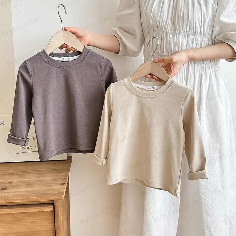 キッズ用無地ベースレイヤーソフトTシャツ - image 9