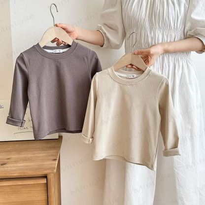 キッズ用無地ベースレイヤーソフトTシャツ - image 9