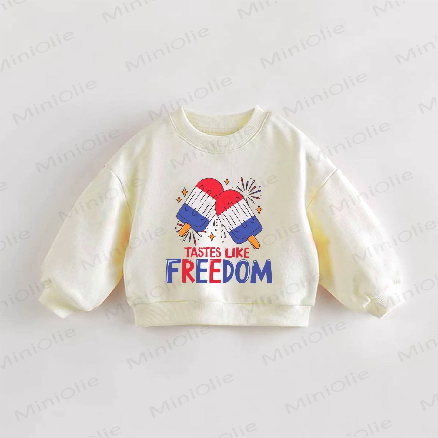 自由の味 ベビー幼児用クリームスウェットシャツ - クリーム - 3～5歳 - image 1