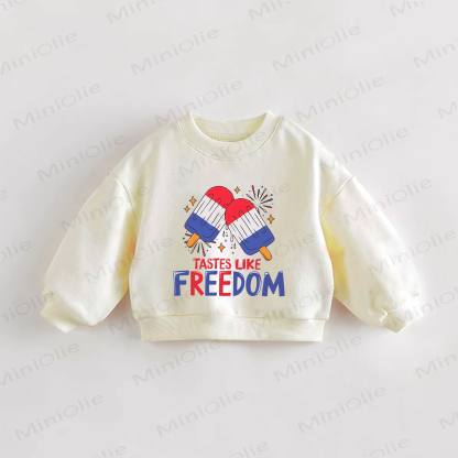 自由の味 ベビー幼児用クリームスウェットシャツ - クリーム - 3～5歳 - image 1