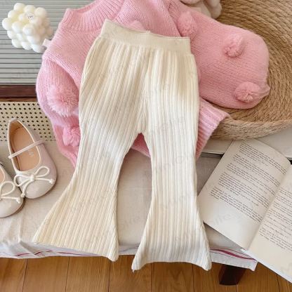 幼児の女の子の毛玉セーターまたはベルボトムパンツ - image 4