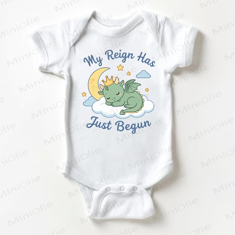 MY REIGN HAS JUST BEGUNスローガン入りホワイトボディスーツ - 白 - 18～24ヶ月 - image 1