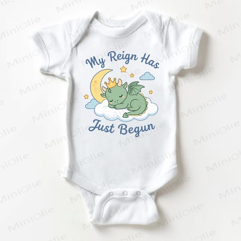 MY REIGN HAS JUST BEGUNスローガン入りホワイトボディスーツ - 白 - 18～24ヶ月 - image 1