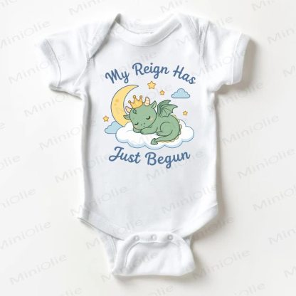 MY REIGN HAS JUST BEGUNスローガン入りホワイトボディスーツ - 白 - 18～24ヶ月 - image 1