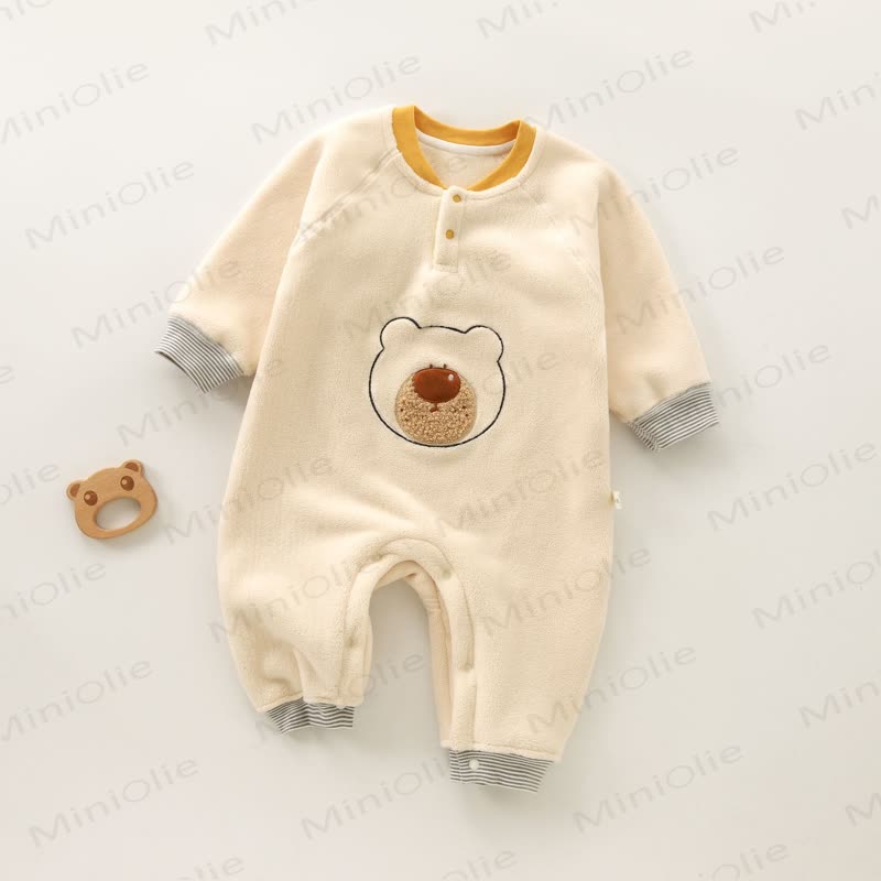 LOVELY BEARベビーフリースベアロンパース - クマ - 2～3歳 - image 5