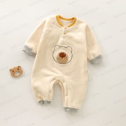 LOVELY BEARベビーフリースベアロンパース - クマ - 2～3歳 - image 5