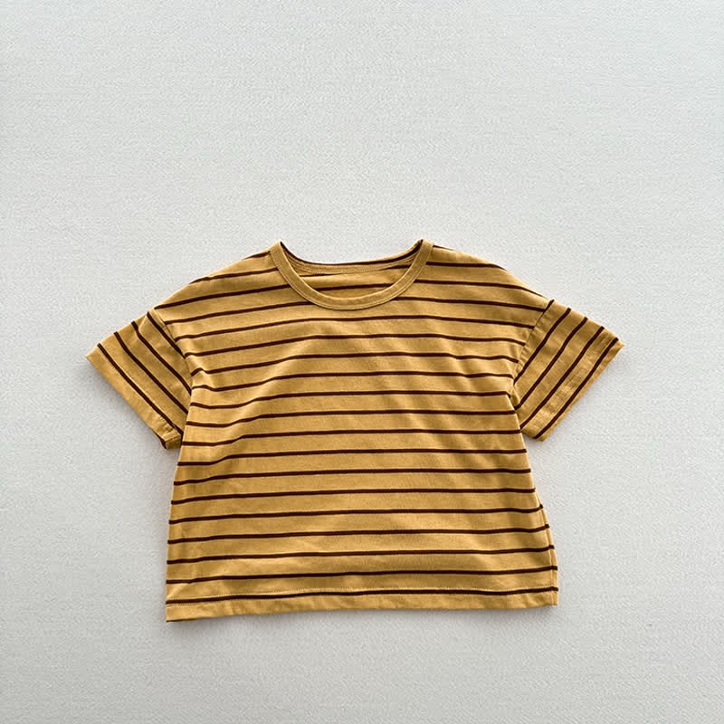 幼児用ストライプカジュアルTシャツ - 黄色 - 8歳 - image 9