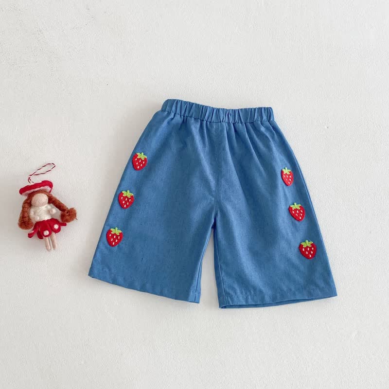 ベビーストロベリーニットタンクトップ/ショーツ - ブルーショーツ - 3～5歳 - image 16